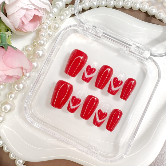 "BE MY VALENTINE" Red Long Square