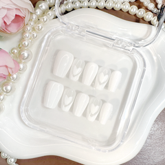 "BE MY VALENTINE" White Long Square