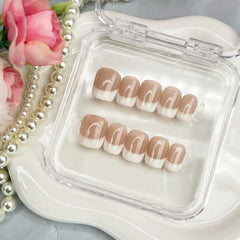 "French Tips" Short Square