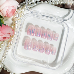 "GLITZ AND GLAM" Pink Long Square