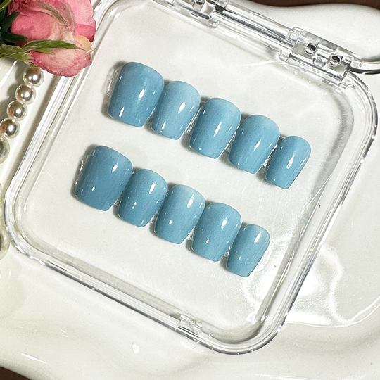 "LIGHT BLUE KEEP IT CHIC" Light Blue Short Square