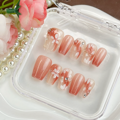 "SHIMMER IN BLOOM" Cherry Blossom Square