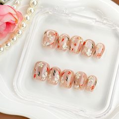 "VIBRANT FLOWERS" Floral Oval