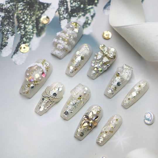 "Winter Wonderland" Christmas White Square Coffin